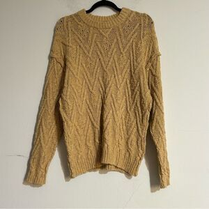 Free People Isla Cable Knit Tunic Sweater Size XS